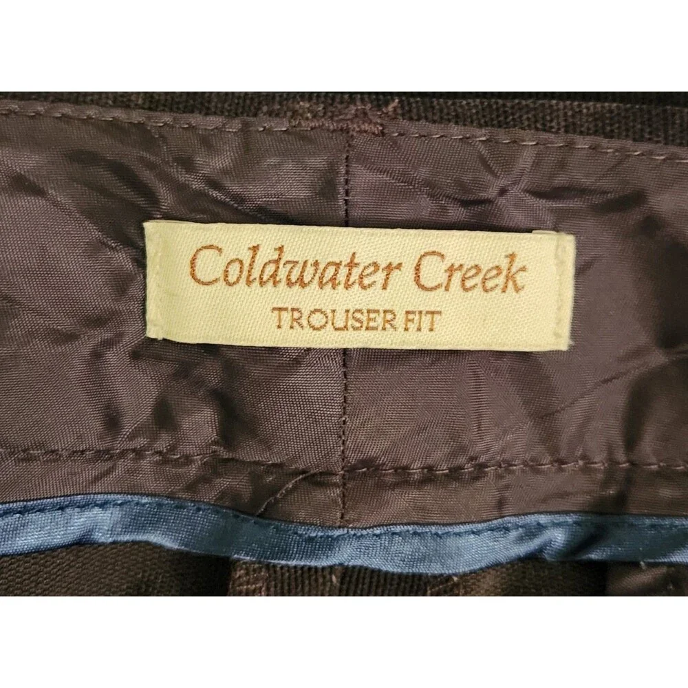 Coldwater Creek Women's Pants Size 12 Gray Trouser Fit Soft Light Corduroy EUC